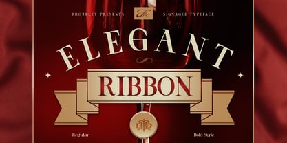 Elegant ribbon Font Poster 1