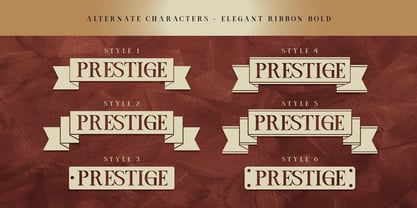 Elegant ribbon Font Poster 3