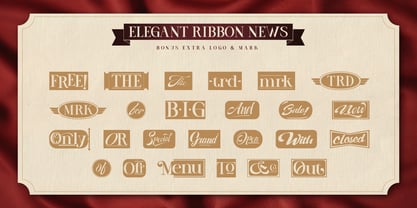 Elegant ribbon Font Poster 9