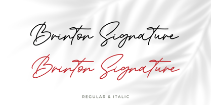 Brinton Signature Font Poster 8