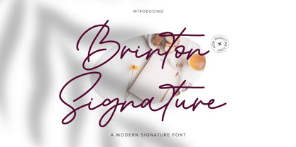 Brinton Signature Font Poster 1