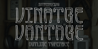 Vintage Vantage Font Poster 1