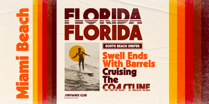 Surfwave Club Font Poster 4