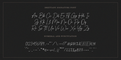 Drettany Signature Font Poster 8