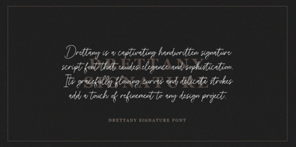 Drettany Signature Font Poster 6