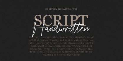 Drettany Signature Font Poster 2