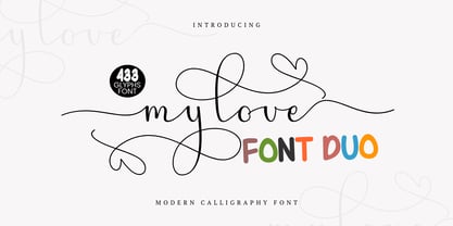 My love Script Font Poster 1