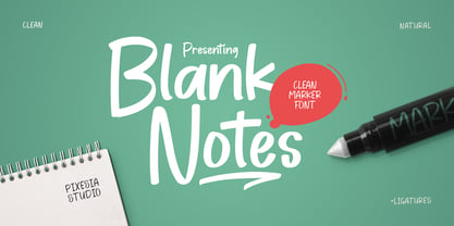 Blank Notes Fuente Póster 1