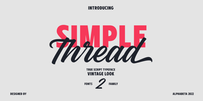 Simple Thread Font Poster 10