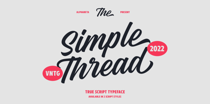 Simple Thread Font Poster 1