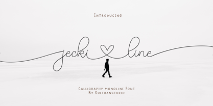 Jecki line Font Poster 1