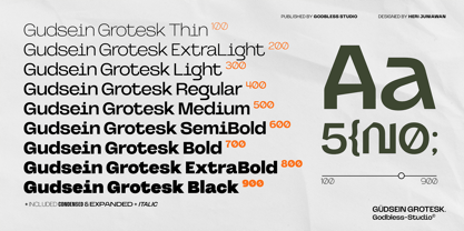 Gudsein Grotesk Font Poster 6