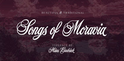 Songs of Moravia Font Poster 1