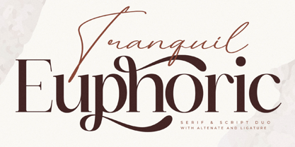 Tranquil Euphoric Script Font Poster 1