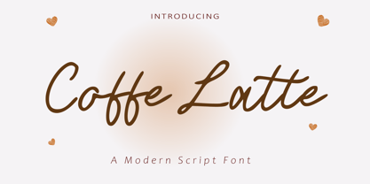 Coffe Latte Font Poster 1