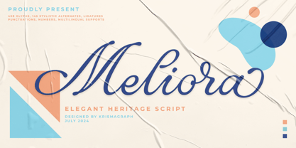 Meliora Script Font Poster 1