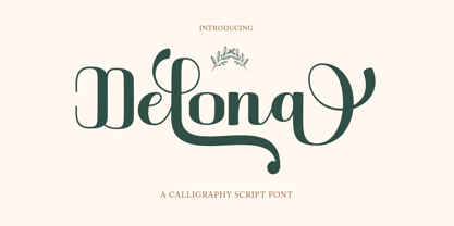 Delona Script Font Poster 1