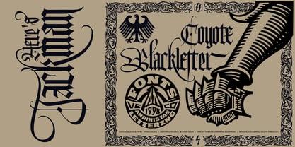 Coyote Blackletter Police Poster 1