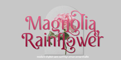 Magnolia Rainflower Font Poster 1