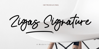 Zigas Signature Font Poster 1