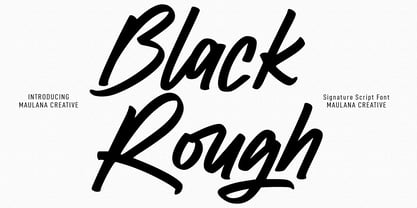 Black Rough Font Poster 1