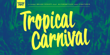 Tropical Carnival Font Poster 1