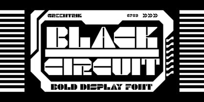Black Circuit Font Poster 1