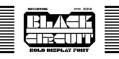 Black Circuit Font Poster 11