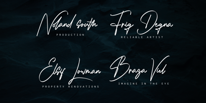 Pictures Signature Font Poster 7