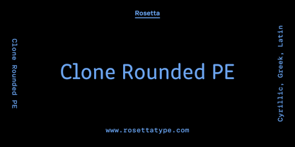 Clone Rounded PE Font Poster 1