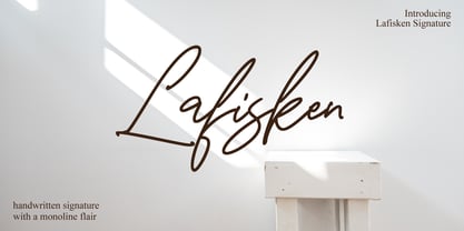 Lafisken Signature Font Poster 1