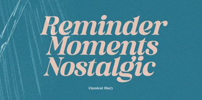 Classical Diary Font Poster 6