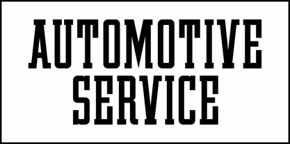 Automotive Service JNL Font Poster 2