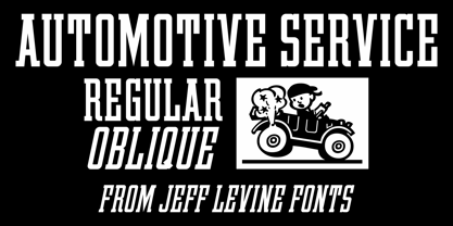 Automotive Service JNL Font Poster 1