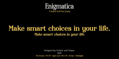 Enigmatica Font Poster 9