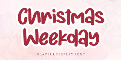 Christmas Weekday Font Poster 1