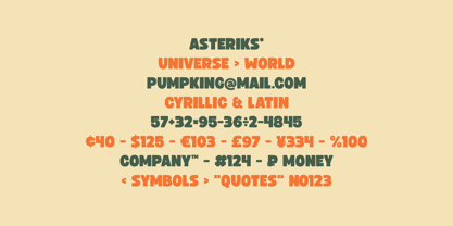 Pumpking Font Poster 8