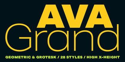 Ava Grand Font Poster 1