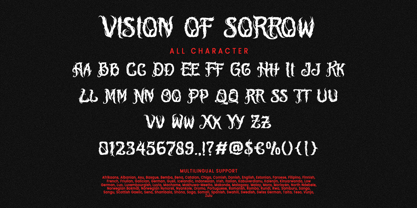 Vision Of Sorrow Font Poster 8