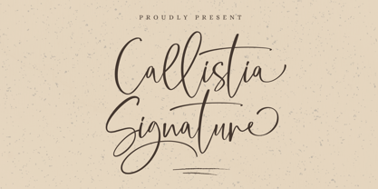 Callistia Signature Font Poster 1