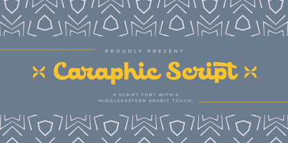 Caraphic Script Font Poster 1