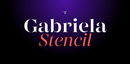 Gabriela Stencil Font Poster 1