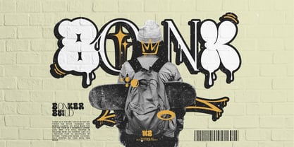 Warior bomber Font Poster 3