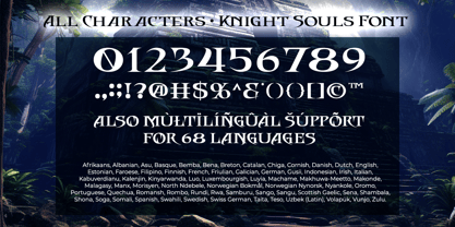 Knight Souls Font Poster 10