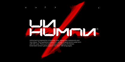 Unhuman Font Poster 6