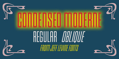 Condensed Moderne JNL Font Poster 1