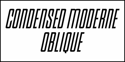 Condensed Moderne JNL Font Poster 4