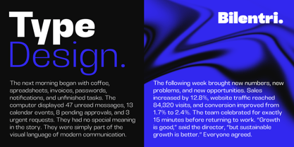 Bilentri Font Poster 8