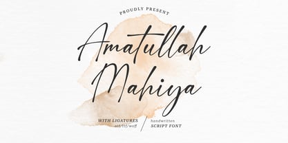 Amatullah Mahiya Font Poster 1