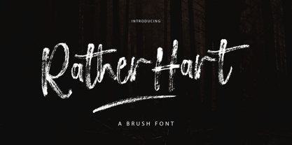 Rather Hart Brush Font Poster 1